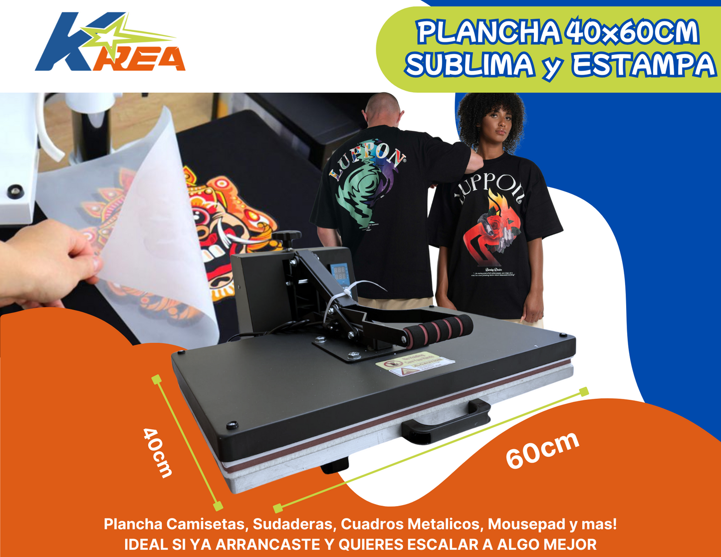Plancha 40x60 Deslizable Incluye MEGAPACK con +35mil diseños