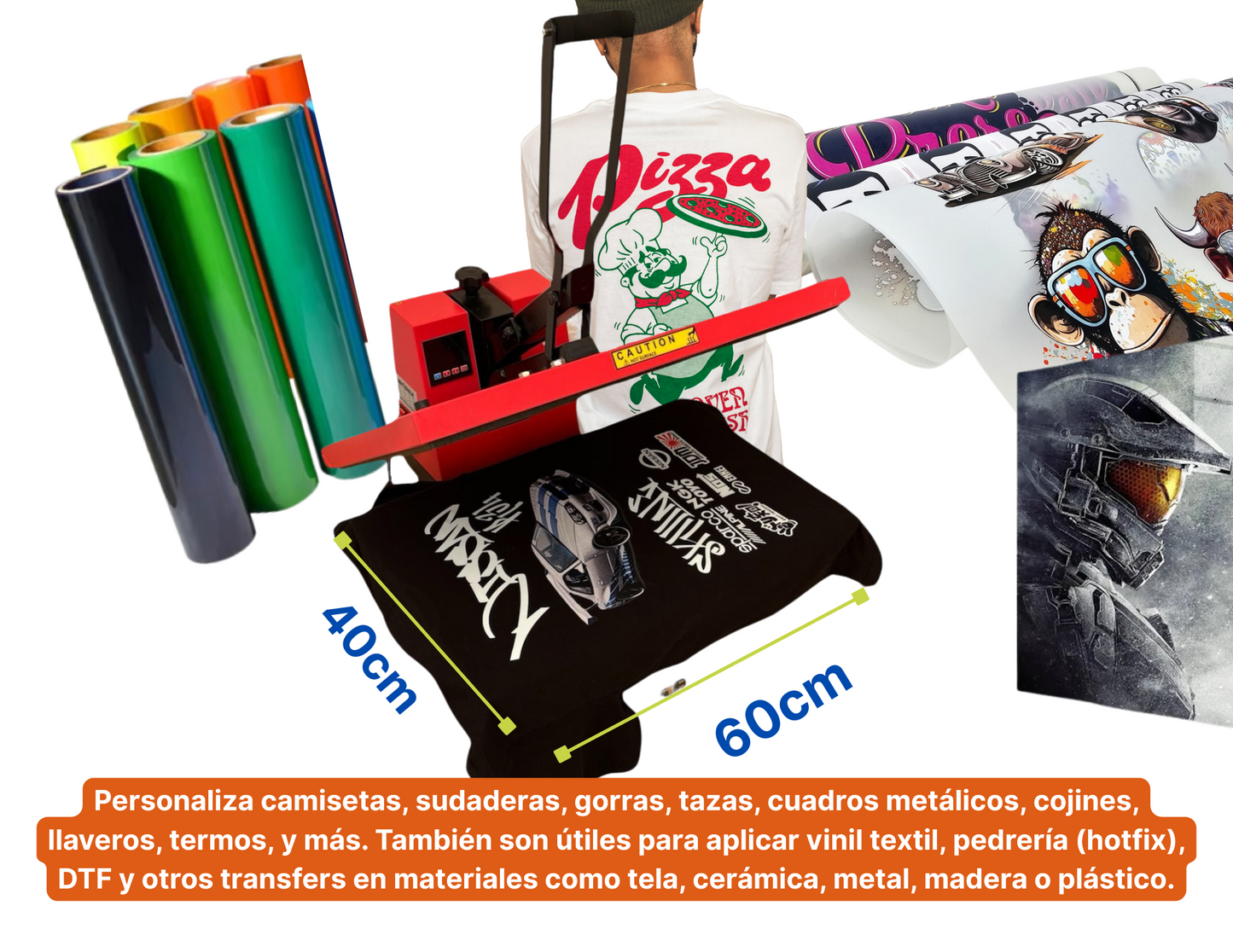 Plancha 40x60cm Base Fija Incluye MEGAPACK con +35mil diseños