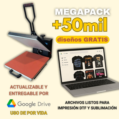 Plancha 40x60 Deslizable Incluye MEGAPACK con +35mil diseños